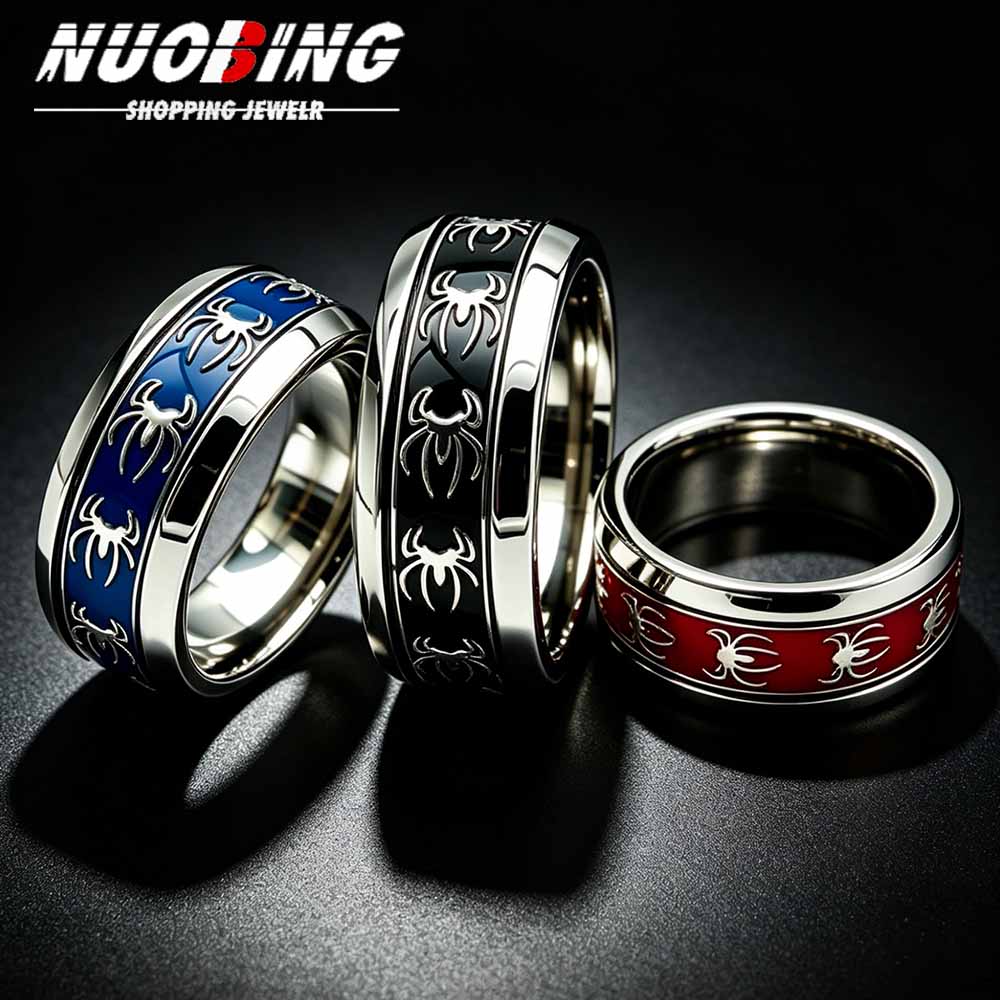 Vintage Fashion Wholesale - New Vintage Punk Spider Ring 316L