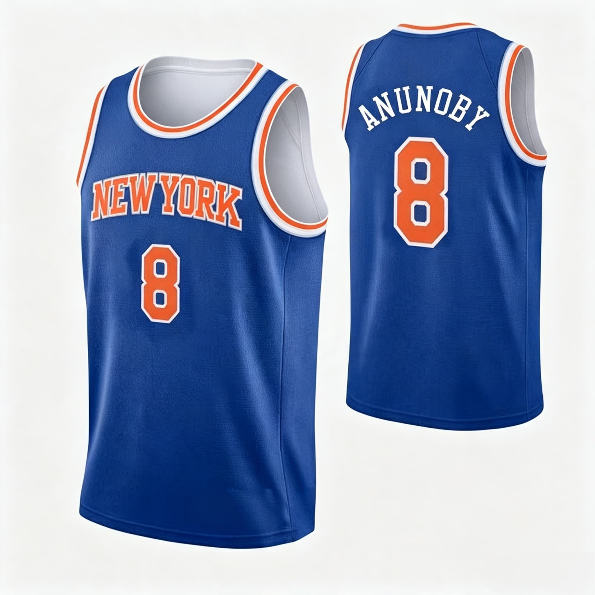 Vintage Fashion York - Men Anunoby #8 New York Basketball
