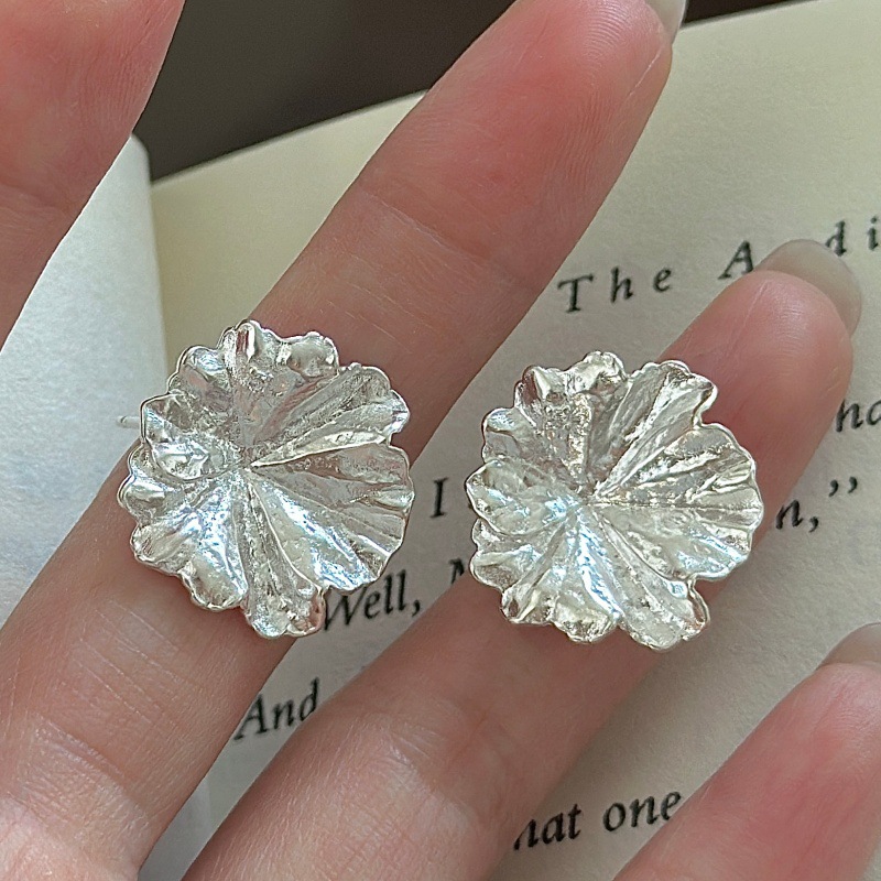 Vintage Fashion Wholesale - S925 Sterling Silver Minimalist Retro Earrings