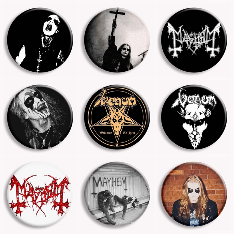 Vintage Fashion Collection - Rock Mayhem Band Soft Button Pin