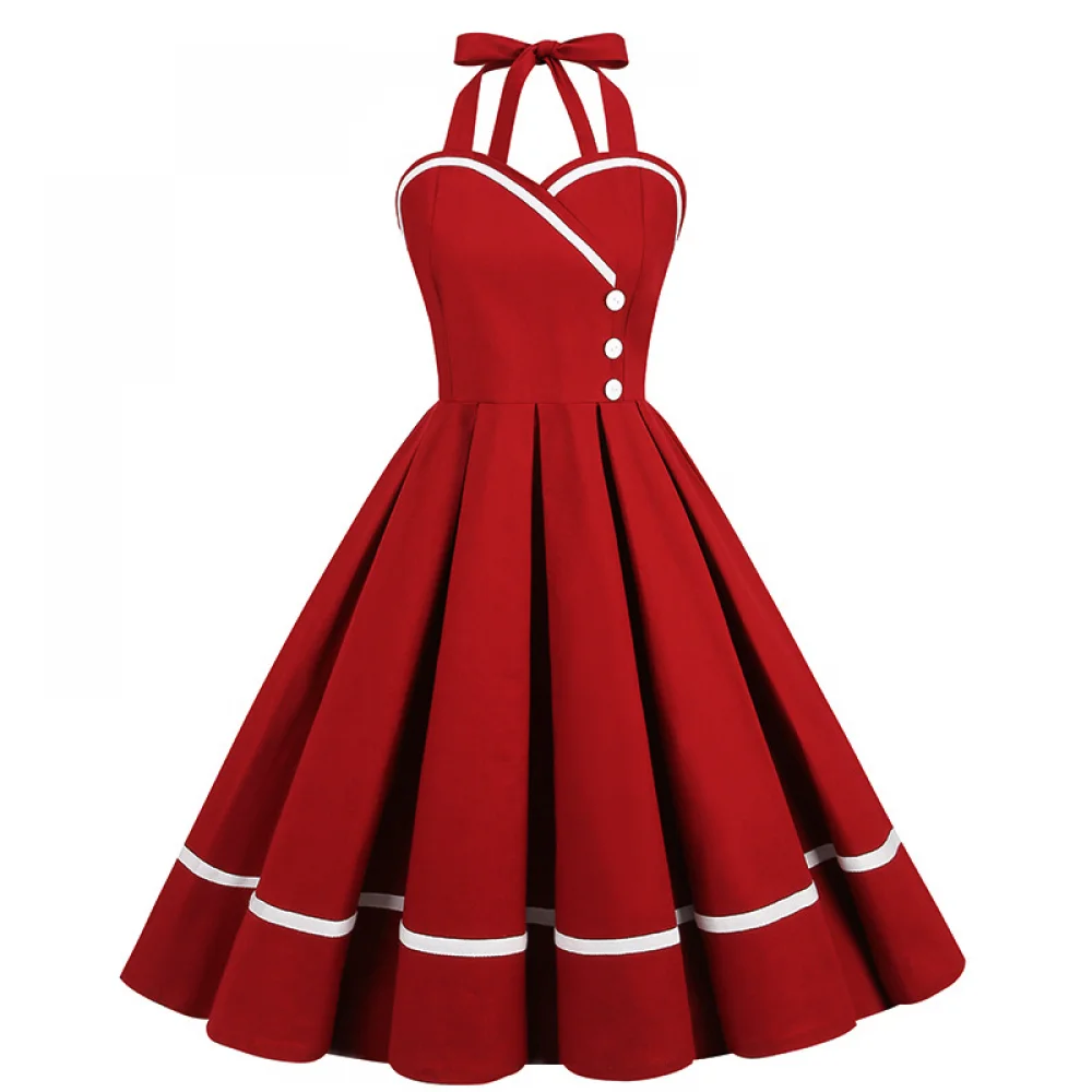 Vintage Fashion Women Dresses - Halloween 50s 60s 80s Retro Dress