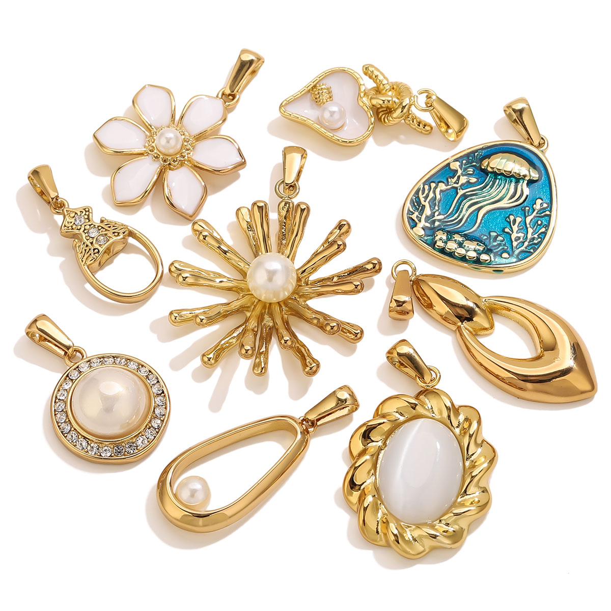 Vintage Fashion Theme - 1Pcs 18K Gold Plated Stainless Steel