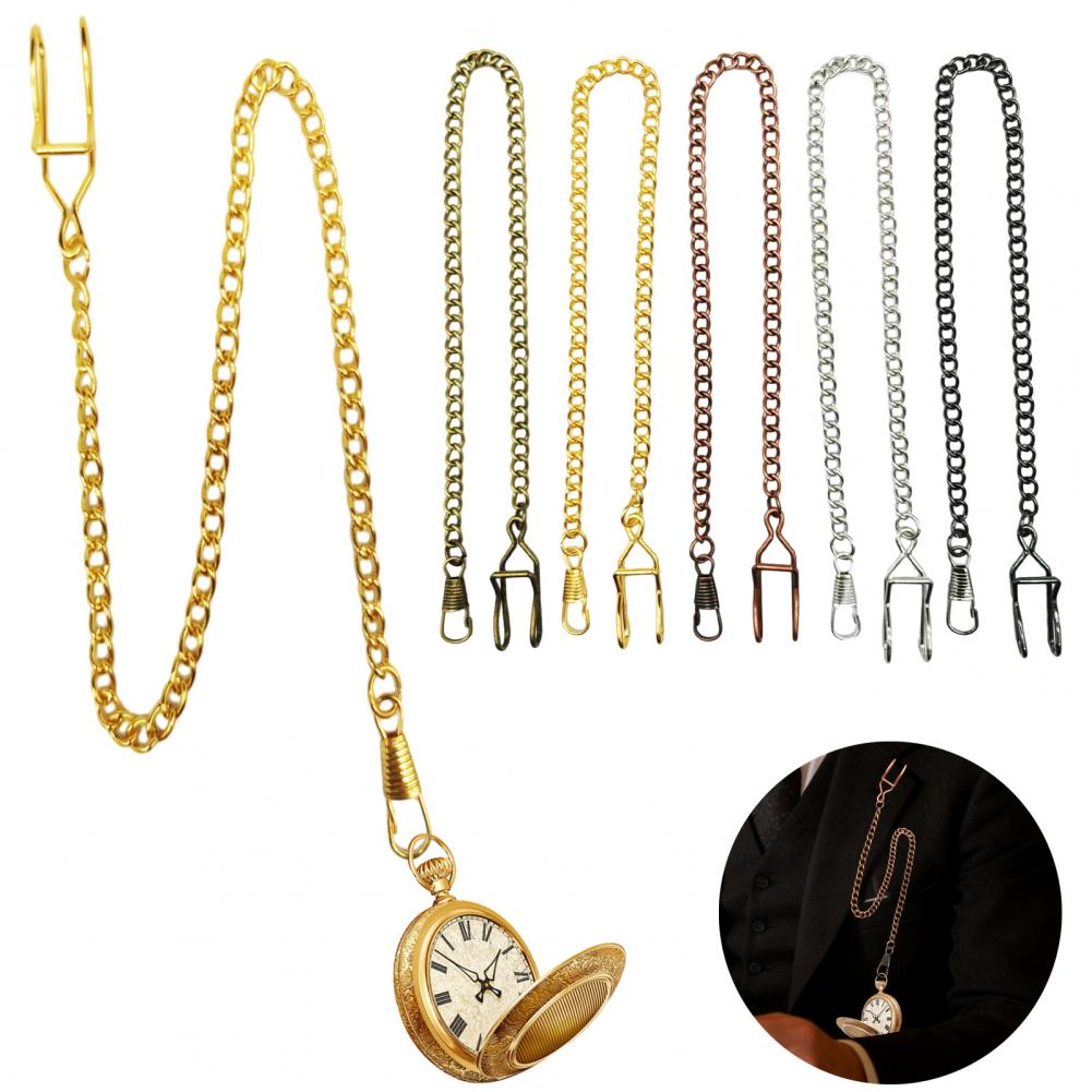 Vintage Fashion Tags - 2Pcs Men Pocket Watch Chain Lightweight