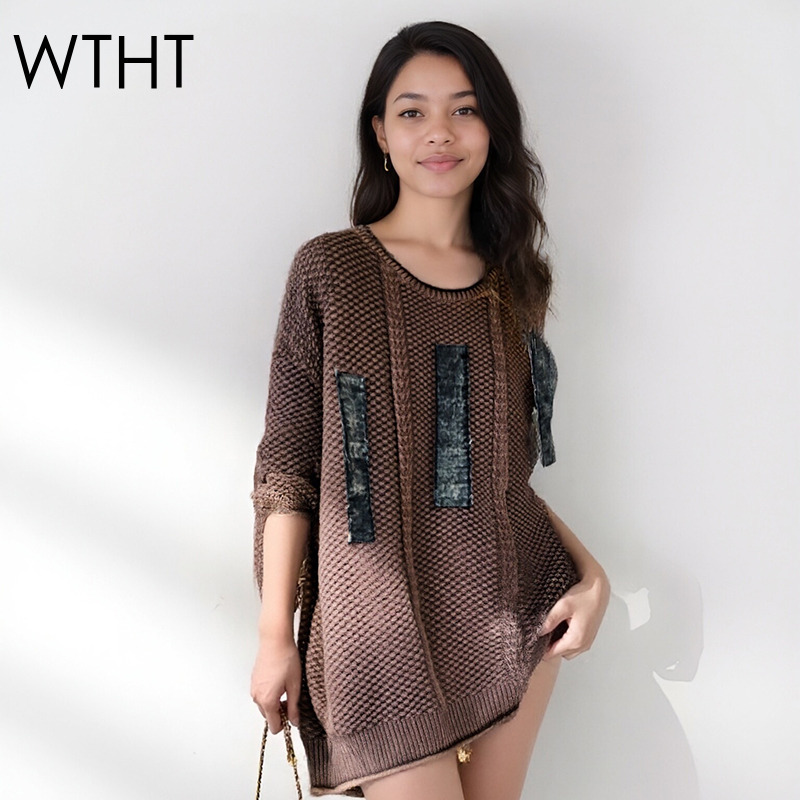 Vintage Fashion Influencers - WTHT Vintage Trendy Women's Patchwork Casual
