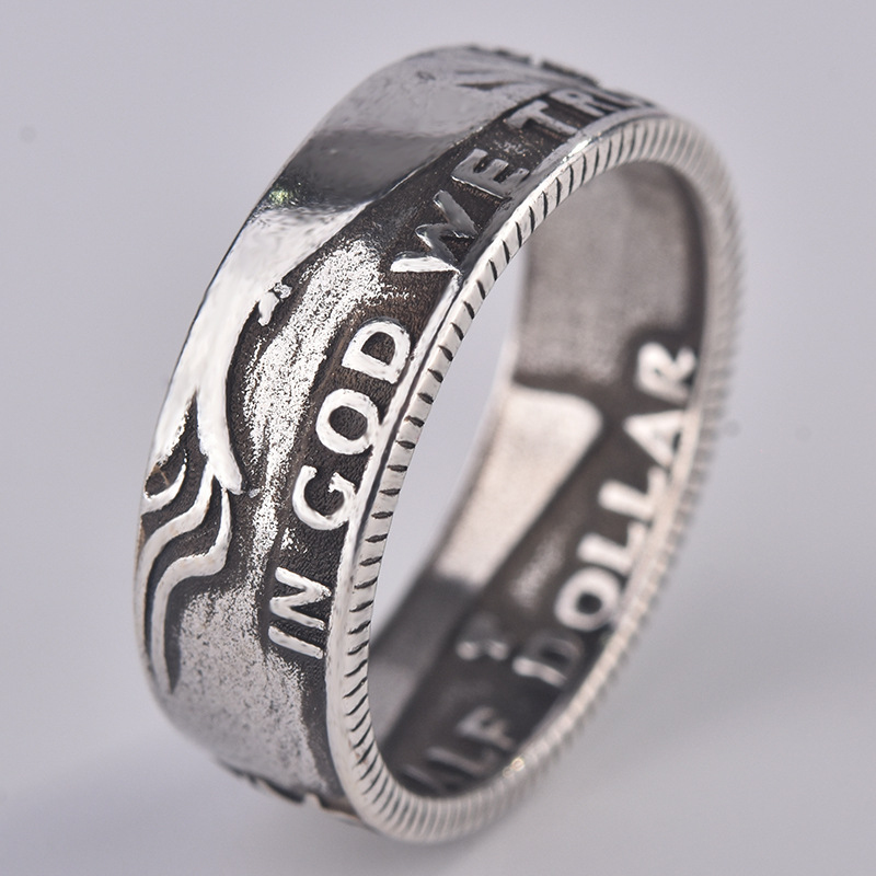 Vintage Fashion Wholesale - Vintage Fashion Letter Pattern Rings for