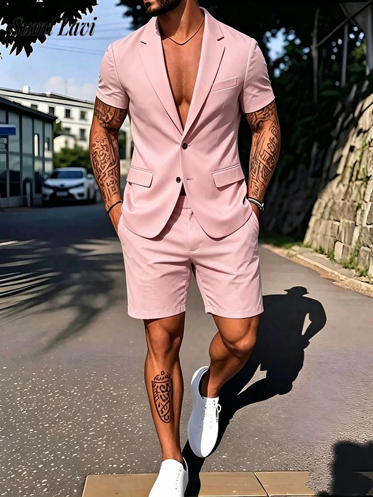 Vintage Fashion Outfits Men - Casual Mens Solid Color Slim Blazer