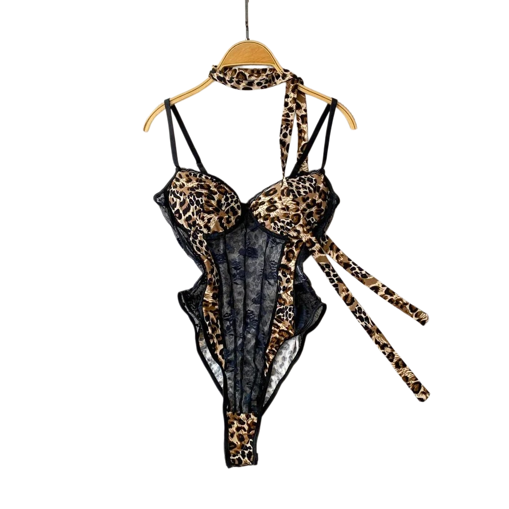 V Vintage Fashion - Women Hotsweet V-neck Leopard Slim Vintage