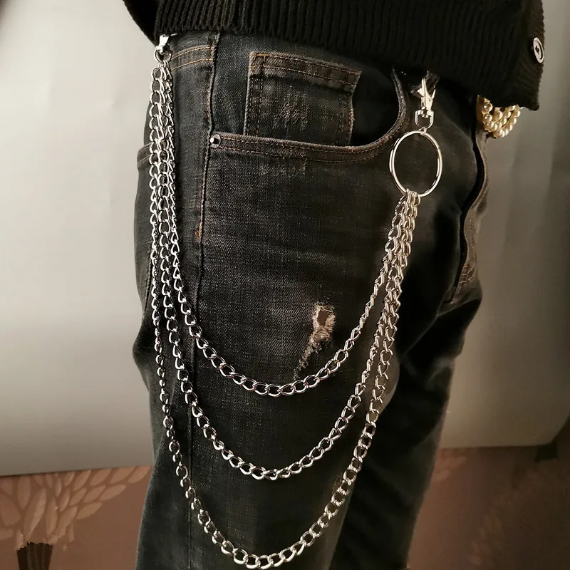 Vintage Fashion Theme - Layer Metal Belt Chain Punk Hook