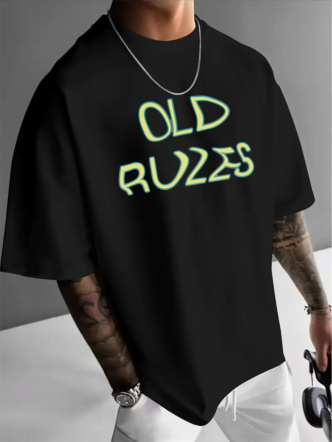 Vintage Fashion Font - Vintage Fun Font Print Men'S Casual