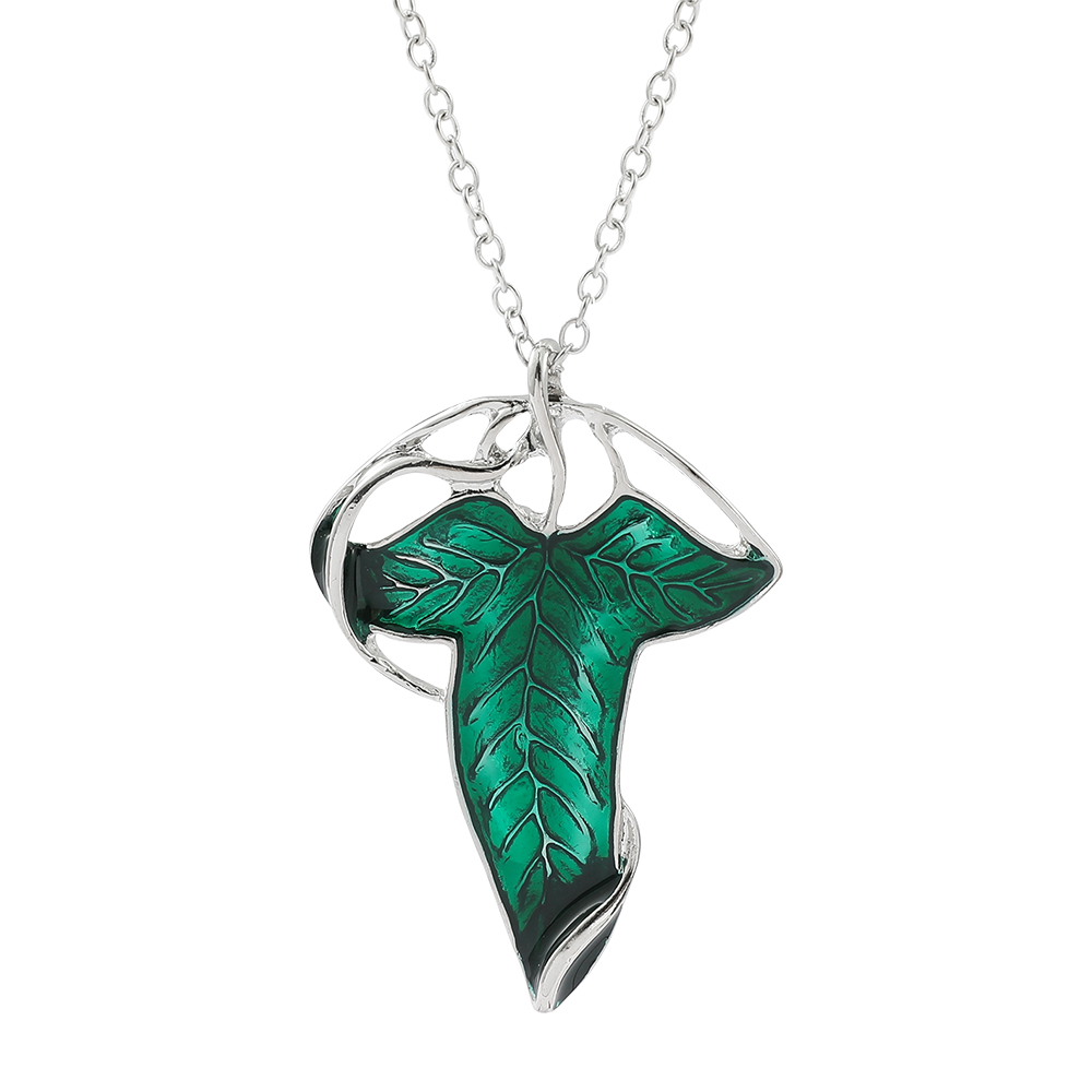Vintage Fashion Theme - Vintage Green Leaf Pendant Necklace Exquisite