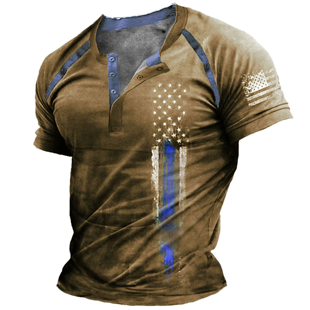 Vintage Old Fashion - Funny 3D American Flag Print Men's