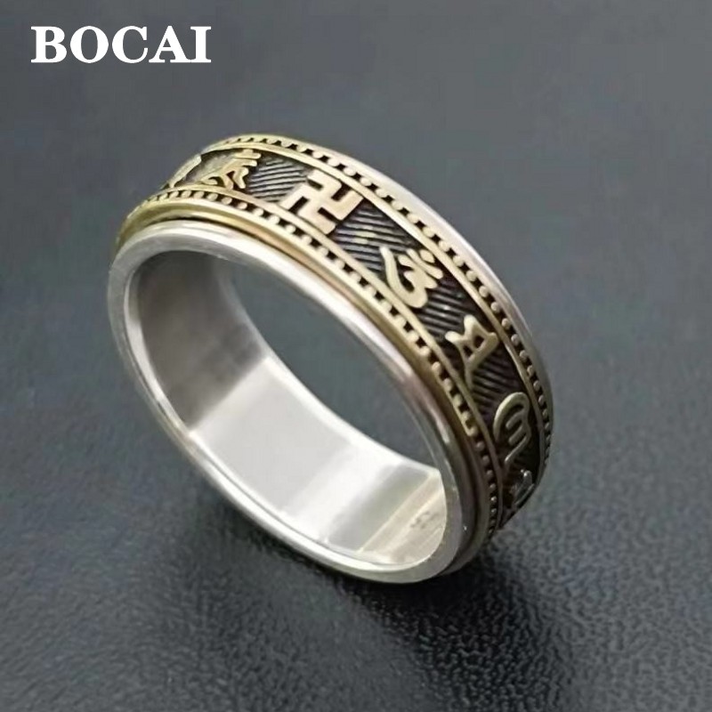 Vintage Fashion Wholesale - BOCAI New Real S925 Silver Ring
