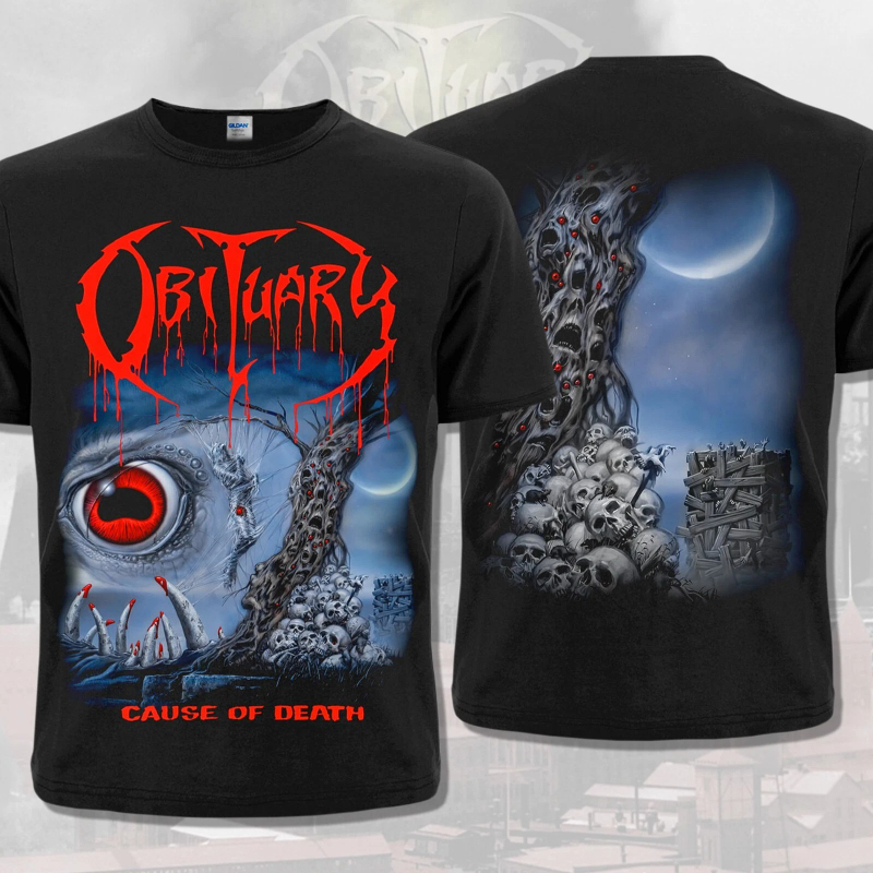 Vintage Fashion Obituaries - American Black T-shirt Obituary Cause of