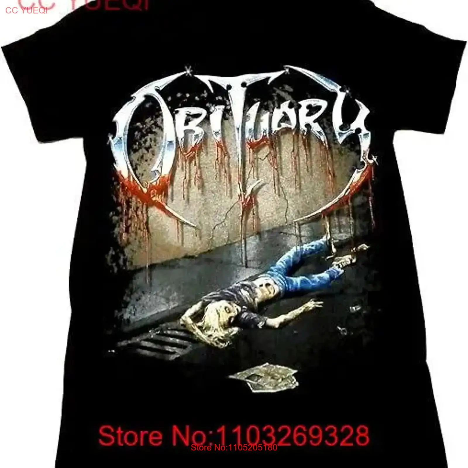 Vintage Fashion Obituaries - Vtg OBITUARY Band T shirt Adult
