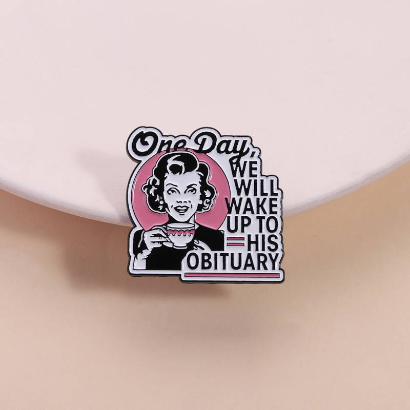 Vintage Fashion Obituaries - Dark Humor Housewife Pin Sarcastic Daily
