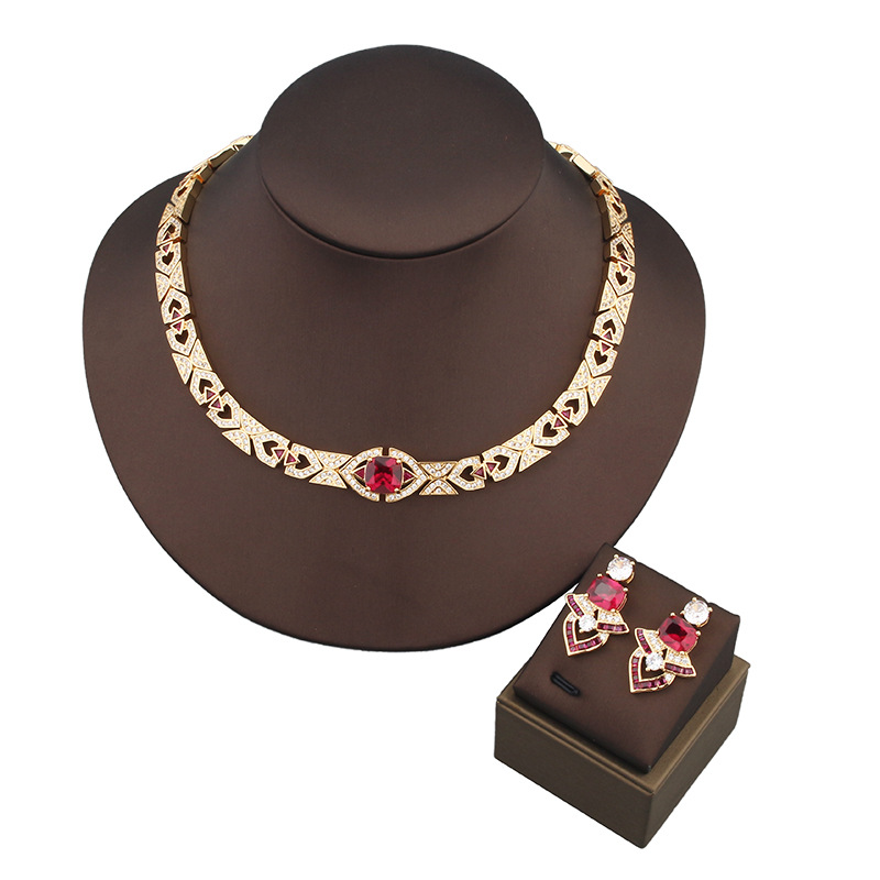 Vintage Fashion Collection - Designer Collection Style Stud Earrings Necklace