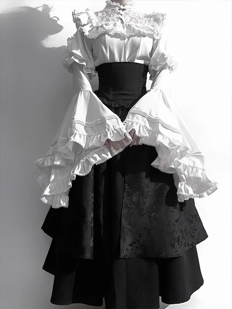 Vintage Fashion Theme - Gothic Lolita Long Skirt Set Women's
