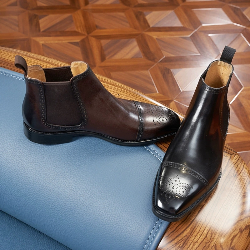 Vintage Fashion Designer - Vintage Italian Mens Chelsea Boots Luxury
