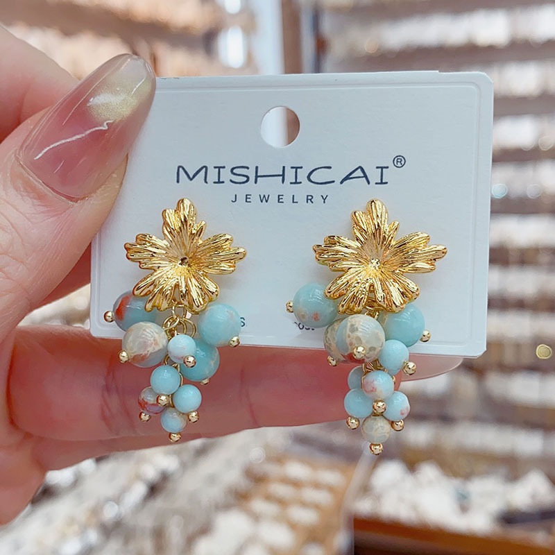Turquoise Grape Cluster Stud E - đánh giá và giá Vintage Fashion Influencers