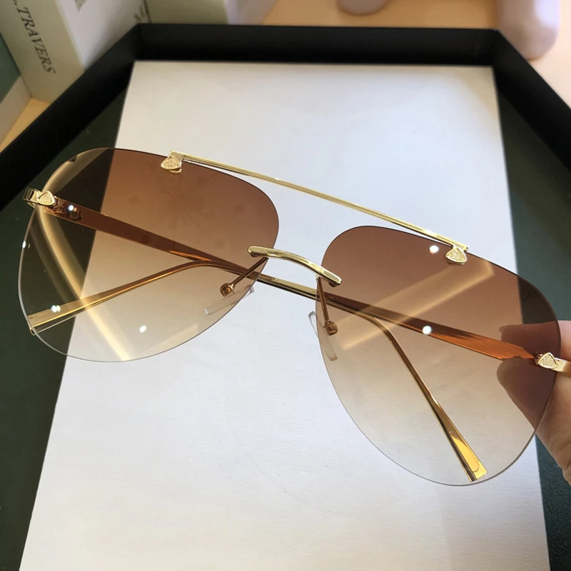 Vintage Rimless Alloy Aviation - đánh giá và giá Vintage Fashion Female