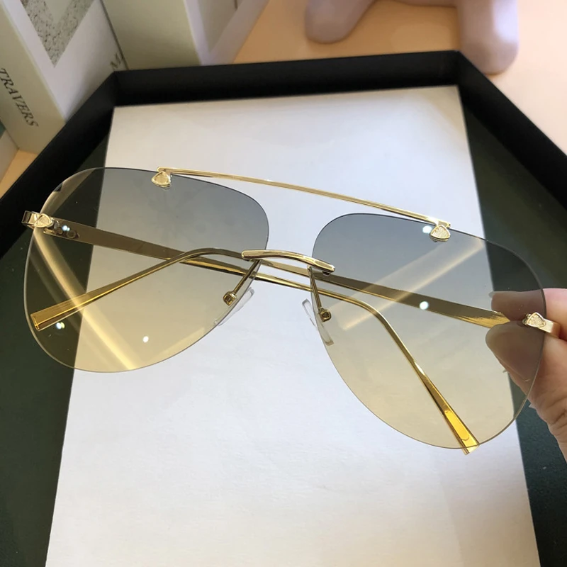 Vintage Rimless Alloy Aviation - đánh giá và giá Vintage Fashion Female