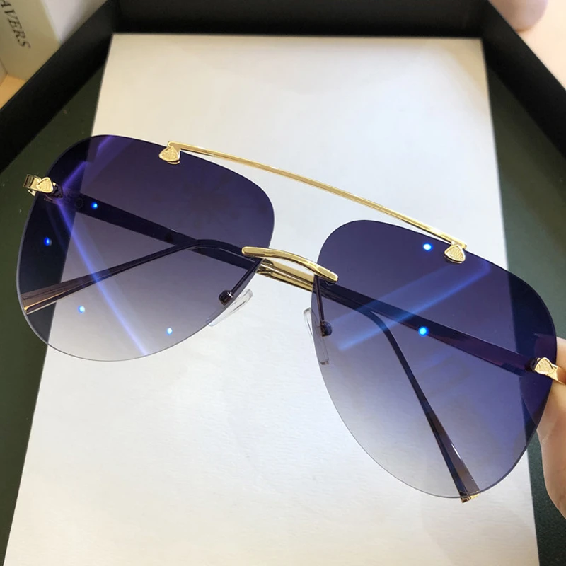 Vintage Rimless Alloy Aviation - đánh giá và giá Vintage Fashion Female