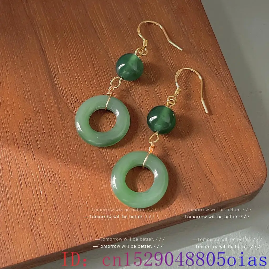 Green Real Jade Ring Earrings  - đánh giá và giá Vintage Fashion Theme