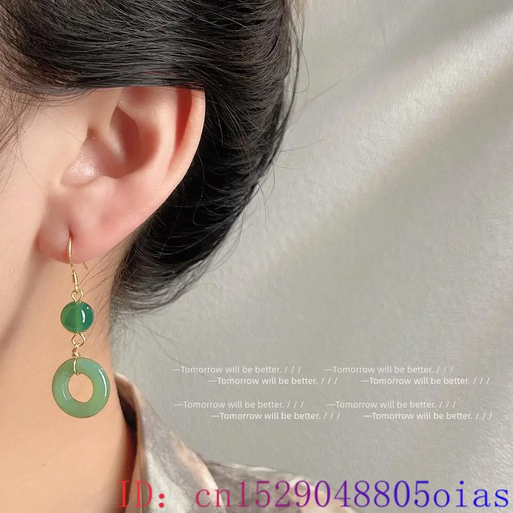 Green Real Jade Ring Earrings  - đánh giá và giá Vintage Fashion Theme