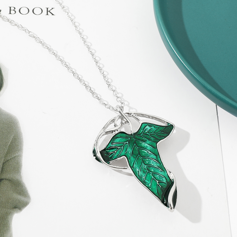Vintage Green Leaf Pendant Nec - đánh giá và giá Vintage Fashion Theme