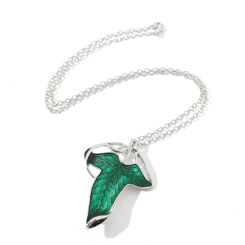 Vintage Green Leaf Pendant Nec - đánh giá và giá Vintage Fashion Theme