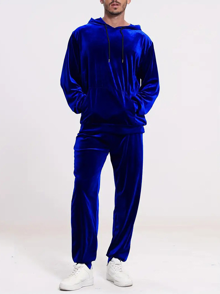 Fashion Solid Color Velvet Two - đánh giá và giá Vintage Fashion Outfits Men
