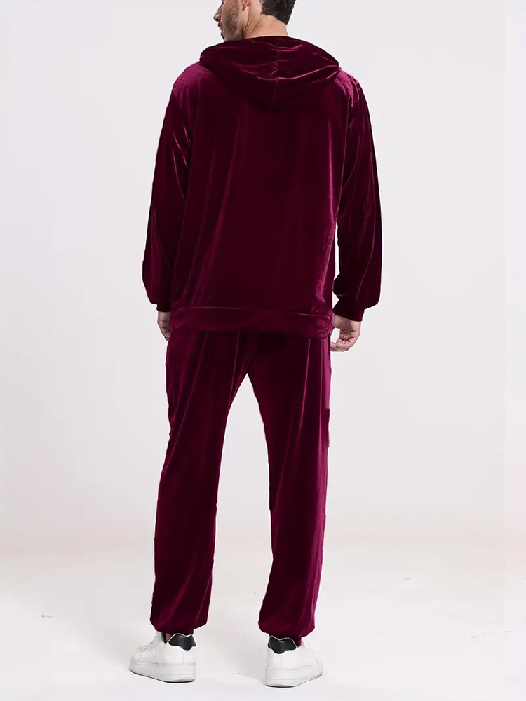 Fashion Solid Color Velvet Two - đánh giá và giá Vintage Fashion Outfits Men