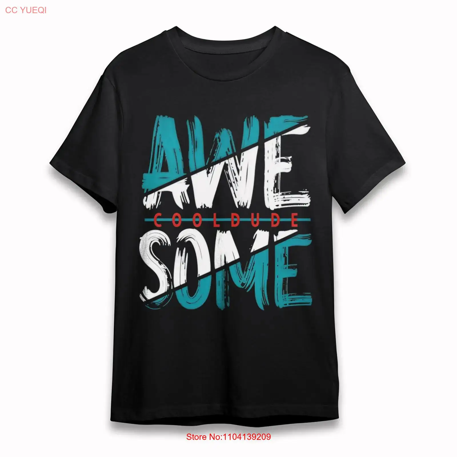 Men's T shirt With Bold AWESOM - đánh giá và giá Vintage Fashion Font