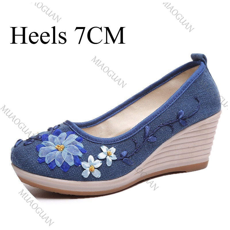 Embroidered Women Comfort Wedg - đánh giá và giá Vintage Fashion Female