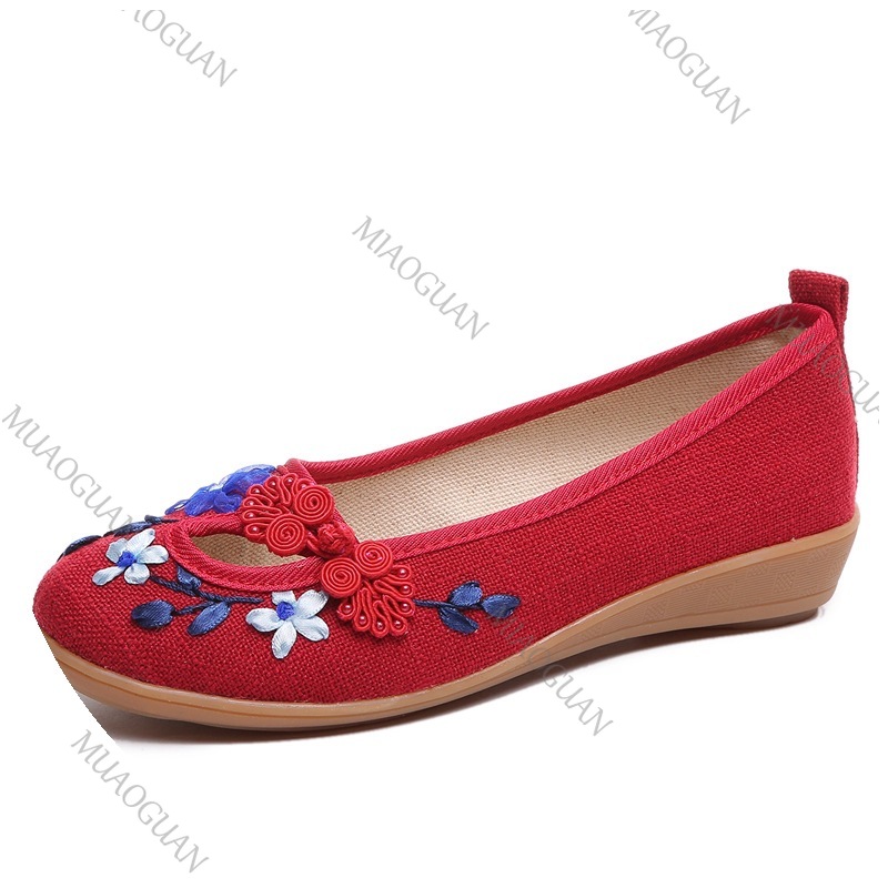 Embroidered Women Comfort Wedg - đánh giá và giá Vintage Fashion Female