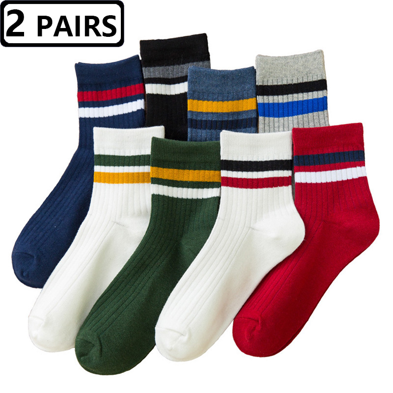 2 Pairs Men's Socks Striped Co - đánh giá và giá Vintage Fashion Eu