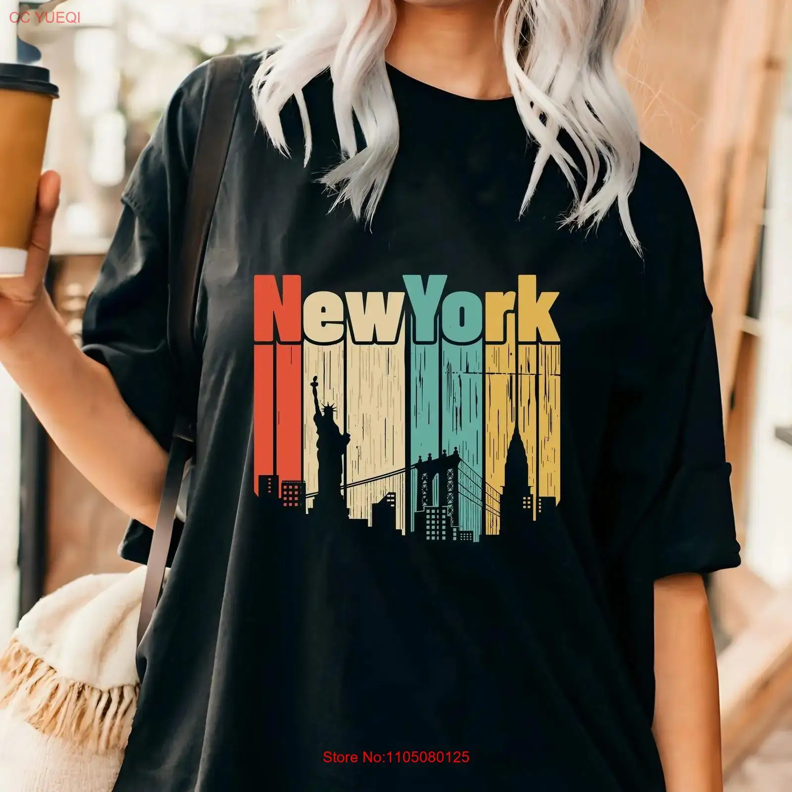 New York retro T shirt USA Tra - đánh giá và giá Vintage Fashion York